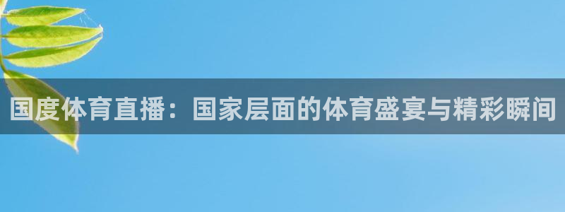国度体育直播：国家层面的体育盛宴与精彩瞬间